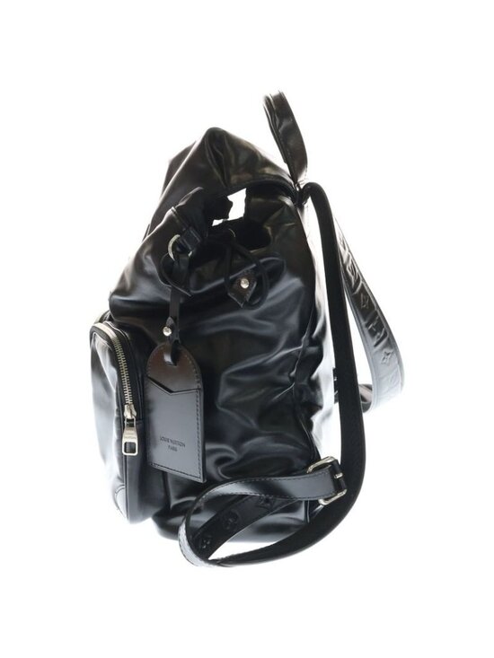 Louis Vuitton Montsouris Cargo Backpack LV Night Calf Leather Black